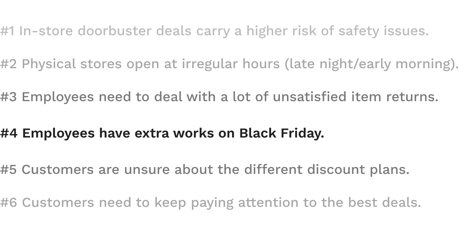 Hypothesis established from our observations