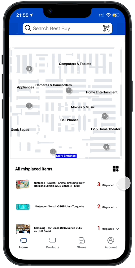 Feature for employees: inventory management